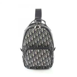 Dior Rider Sling Bag, Oblique Jacquard Waist Canvas and Leather, Men's, Beige...